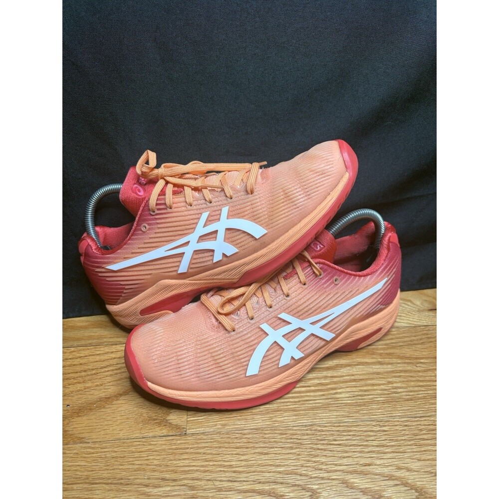Asics Women’s Size 9 Solution Speed FF Tennis Pickleball Shoes Orange Red